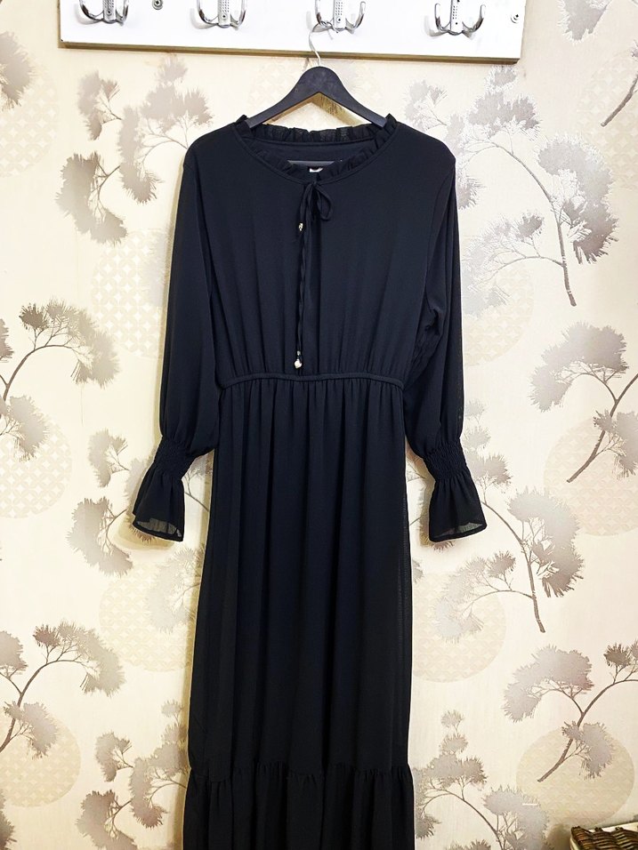 Siyah Uzun Elbise - Görsel 3