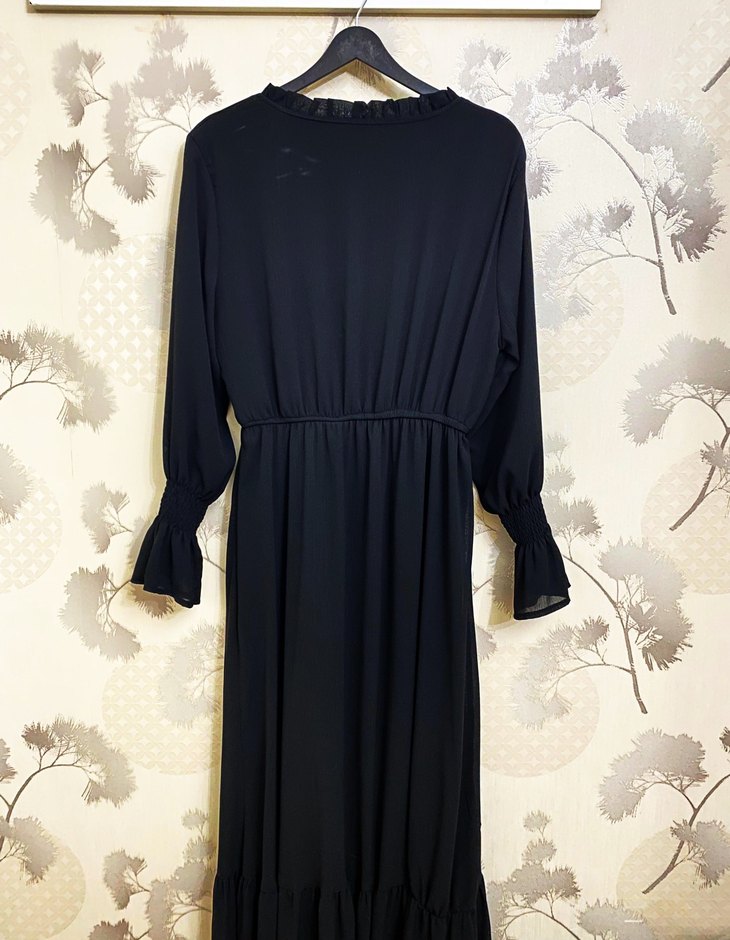 Siyah Uzun Elbise - Görsel 4