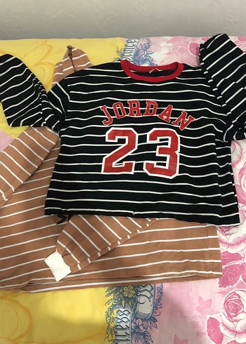 Diğer Kadın Renkli Çizgili Kapüşonlu Sweatshirt