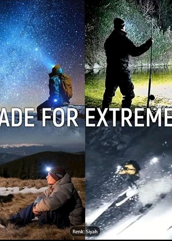 Mavi Desenli Metal Kemerli LED Kafa Lambası. SIFIR ÜRÜN - Görsel 6