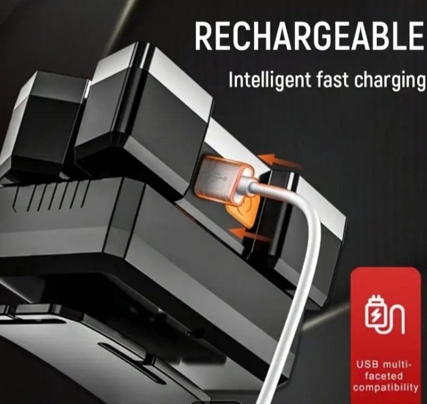 Mavi Desenli Metal Kemerli LED Kafa Lambası. SIFIR ÜRÜN - Görsel 3