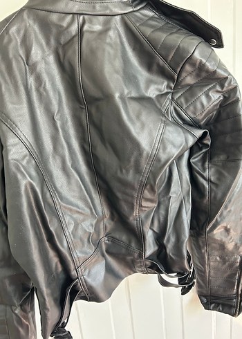 s Beden siyah Renk Siyah Deri Biker Ceket