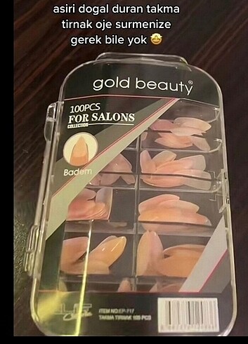 GOLD BEAUTY 717 TAKMA TIRNAK protez