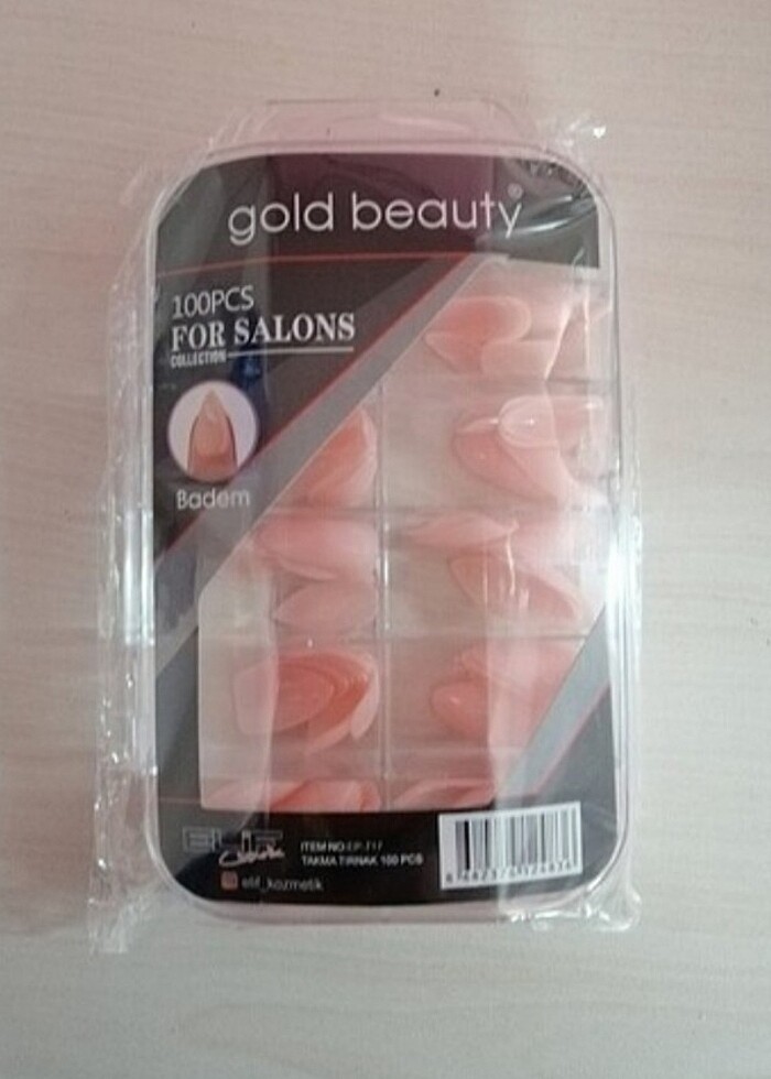 GOLD BEAUTY 717 TAKMA TIRNAK  protez - Görsel 2