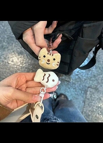  Beden camel Renk 2 li balık ve kedi anahtarlık yurdisindan