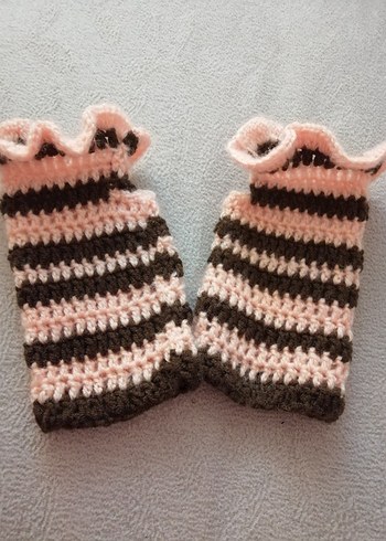 Bohem Tarzı fırfırlı Örgü Kadın Eldiveni. Hediyelik - Görsel 4