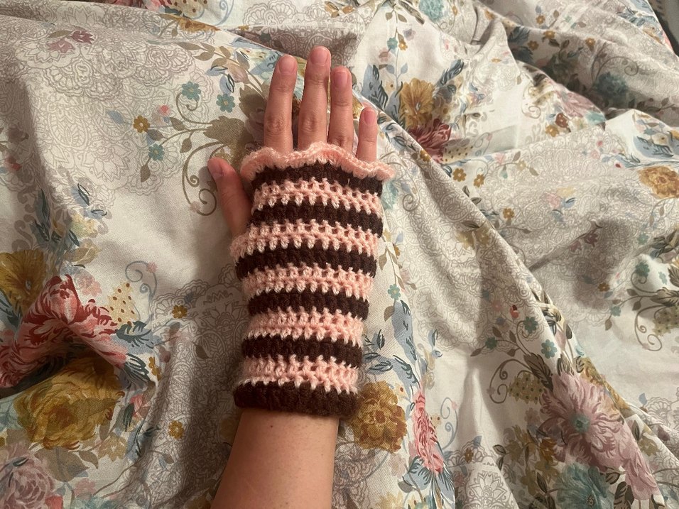 Bohem Tarzı fırfırlı Örgü Kadın Eldiveni. Hediyelik - Görsel 2