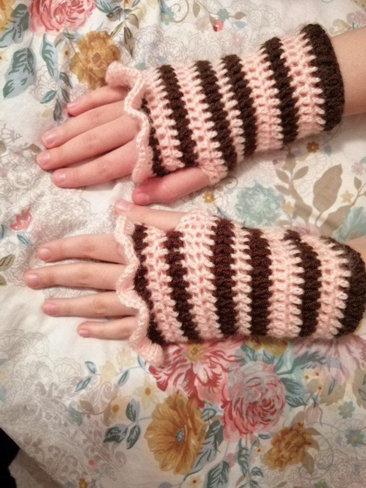 Bohem Tarzı fırfırlı Örgü Kadın Eldiveni. Hediyelik - Görsel 3