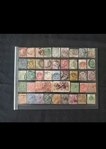 43 çeşit Klasik İngiltere Pulları 1856-1929