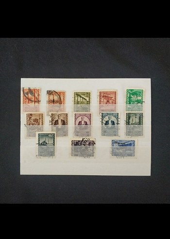 13 çeşit 1952 Viyana Pul Baskısı Türk Pulları