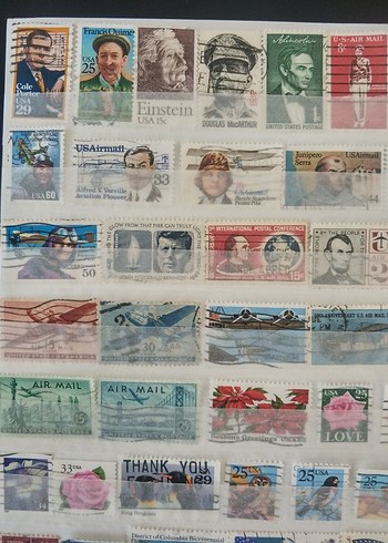 67 çesit ABD Tematik Pul Kartelasında