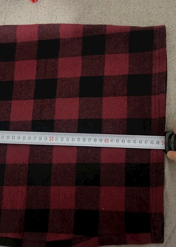 Bordo Desenli Midi Etek - Görsel 2