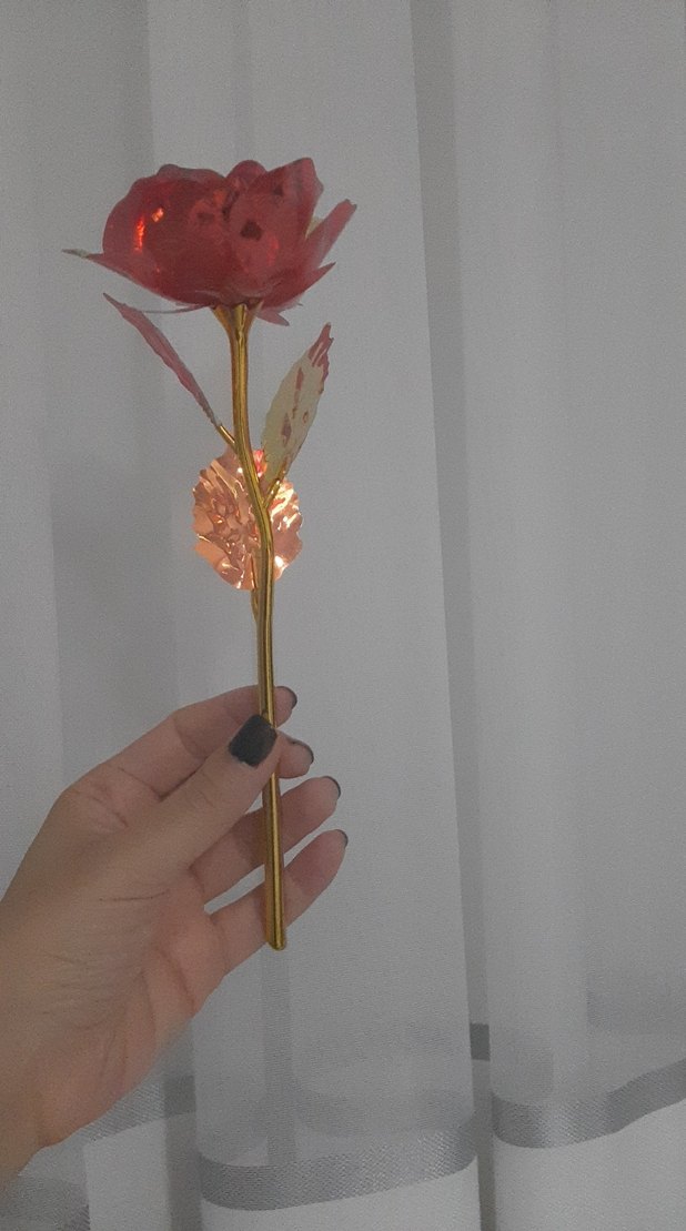 Kırmızı Metal Gül - Görsel 2