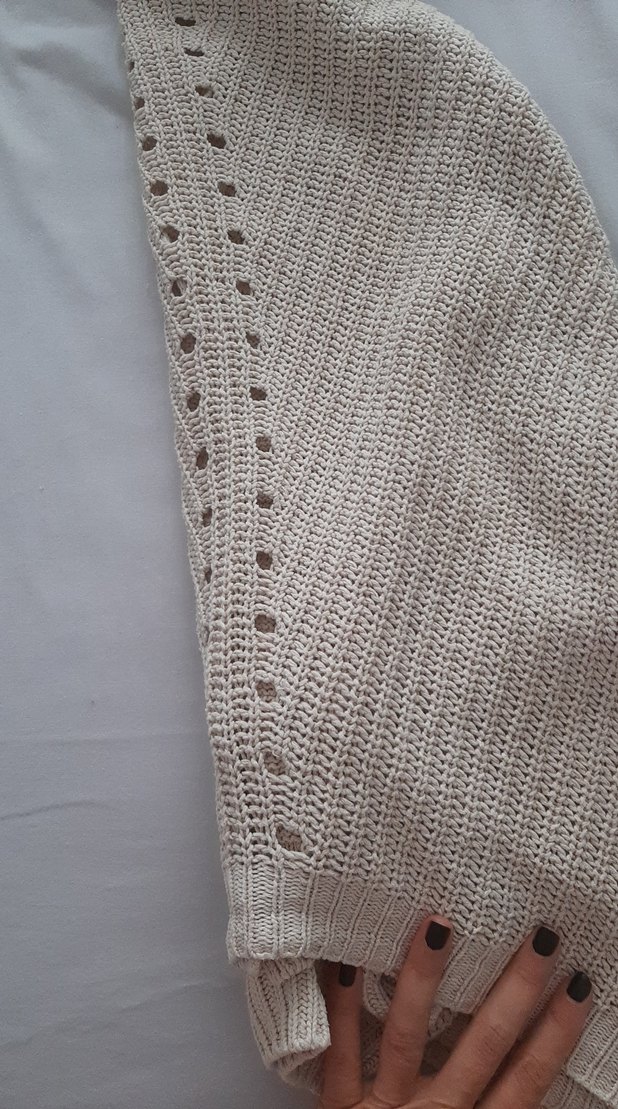 Bej Örme Kadın Hırka V-Yaka - Görsel 4