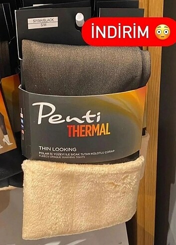 Penti termel içi peluş külotlu çorap 