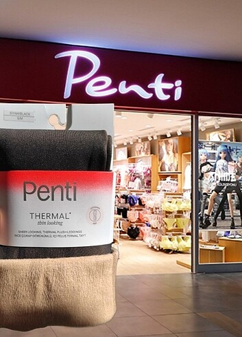 Penti thin look içi peluş külotlu çorap 