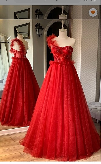 Kırmızı kına elbisesi, abiye