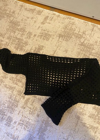 Siyah Örgü Kadın Triko Bluz - Görsel 2