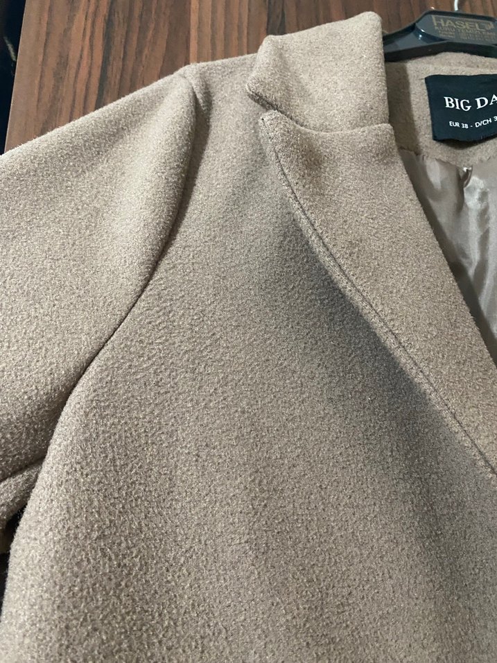 Kadın Bej Midi Düğmeli Kaban - Görsel 3