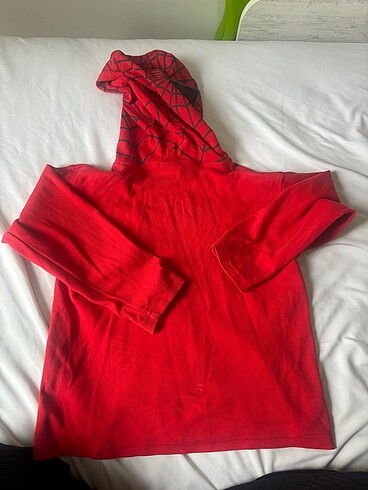Spider-Man Spiderman maskeli uzun kollu kapüşonlu sweat