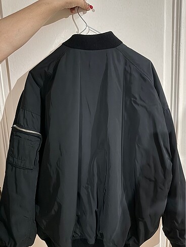 s Beden siyah Renk pullandbear oversize siyah bomber ceket