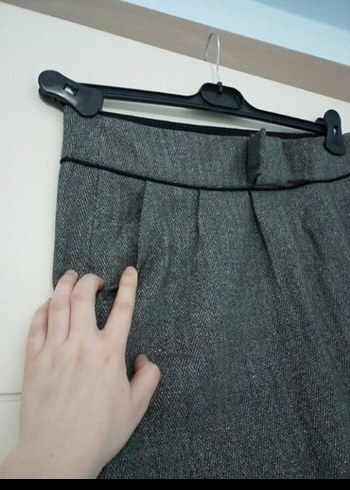 s Beden Gri Mini Etek
