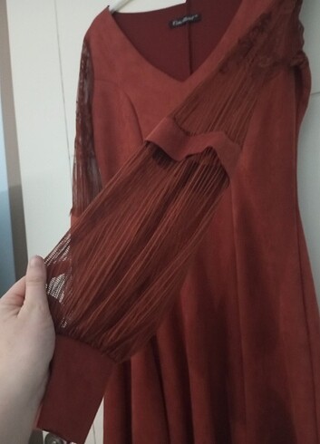 m Beden turuncu Renk Mini elbise