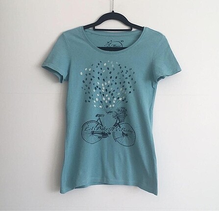 Bisiklet desenli tshirt