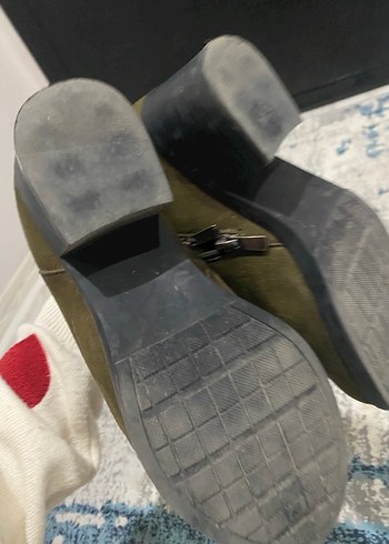 yeşil  Süet Kadın Botları Blok Topuklu - Görsel 4