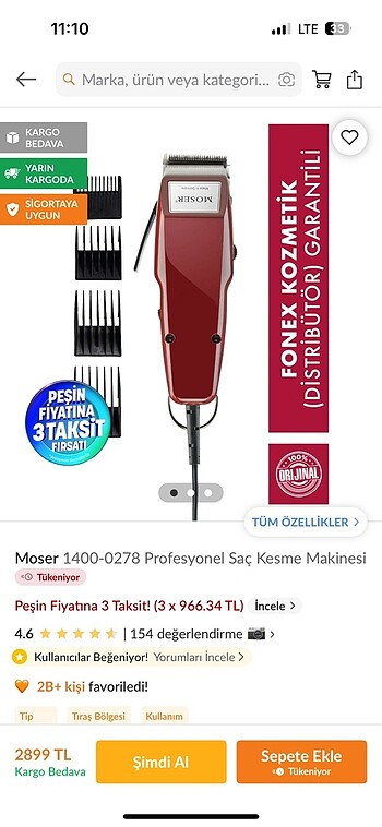Diğer Moser traş makinesi