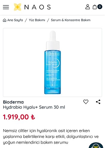 Bioderma Hyaluronik Asit Serum
