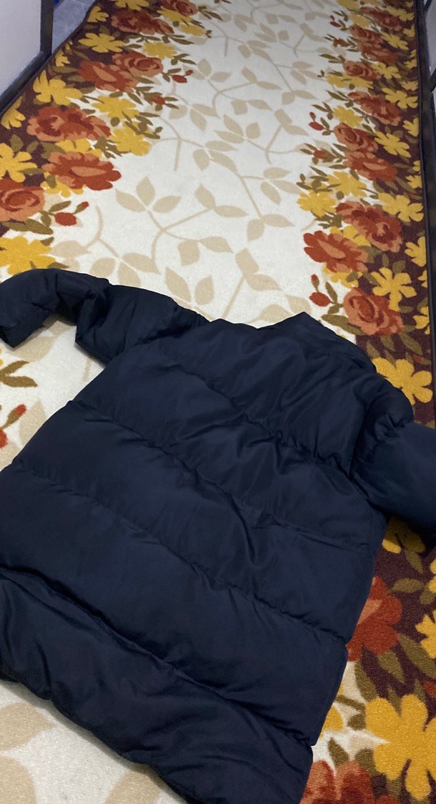 Kadın siyah Midi Kaban (Şişme Mont), Fermuarlı, Uzun Kollu - Görsel 2