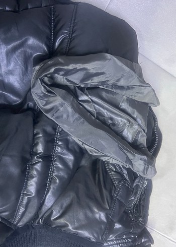 s Beden siyah Renk Siyah Fermuarlı Kadın Puffer Yelek