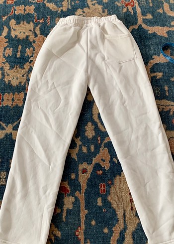 Krem  Rahat Kesim unisex  Eşofman Altı - Görsel 2