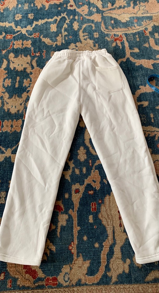 Krem  Rahat Kesim unisex  Eşofman Altı - Görsel 2