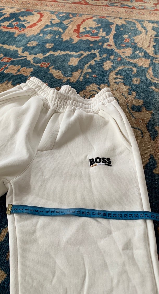 Krem  Rahat Kesim unisex  Eşofman Altı - Görsel 5