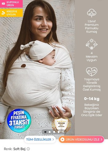 İlays premium sling bej - Görsel 2