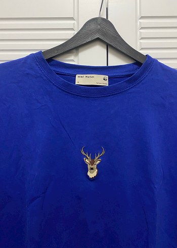 Mavi Kadın Kısa Kollu Süet Tişört - Görsel 2