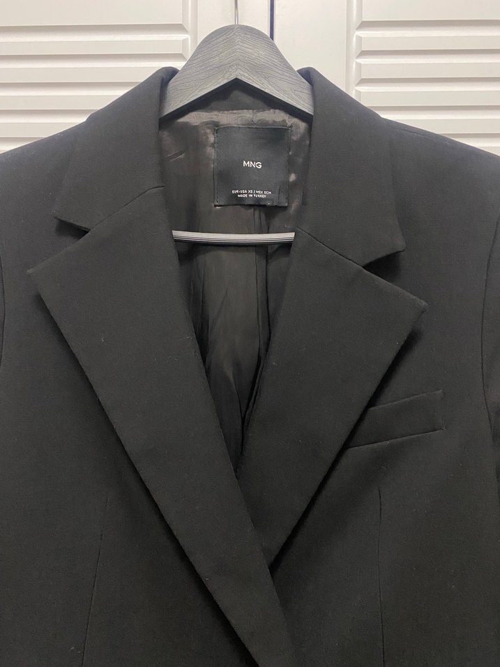 Düğmeli Siyah Kadın Blazer Ceket - Görsel 2