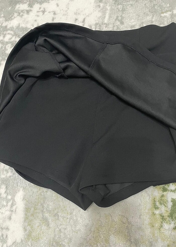 Siyah şort etek - Görsel 4