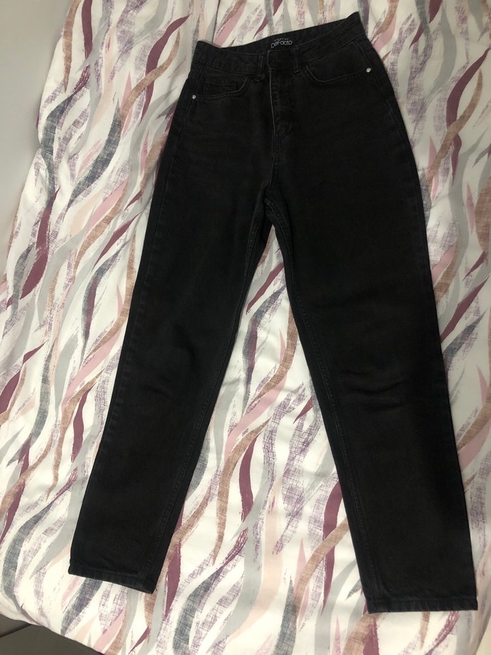 Siyah Rahat Kesim Kadın Pantolon - Görsel 2