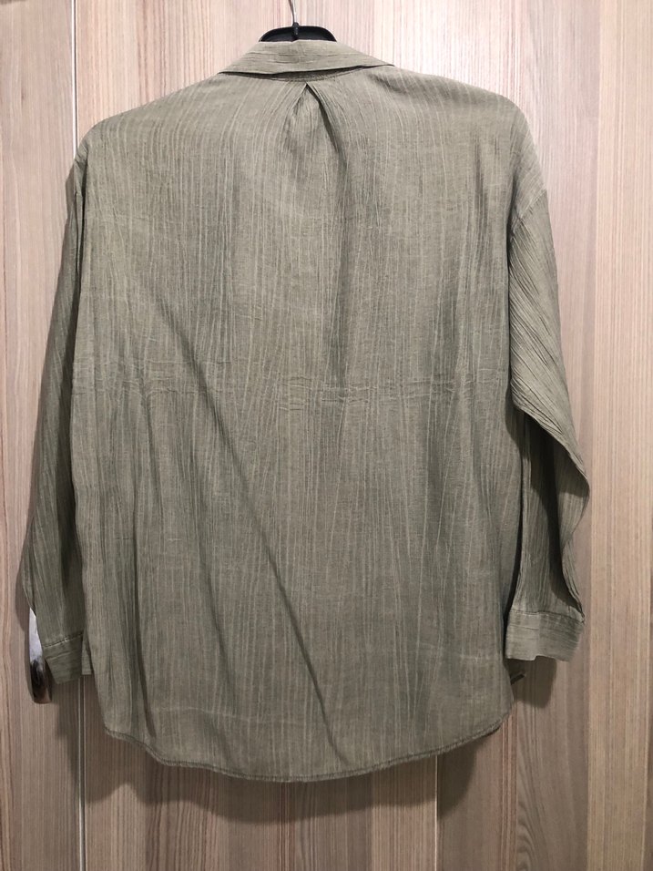 Yeşil Kadın Gömlek Uzun Kollu - Görsel 2