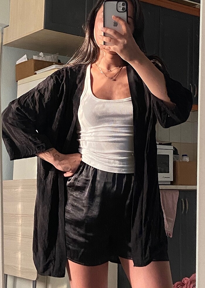 Siyah Kimono - Görsel 2