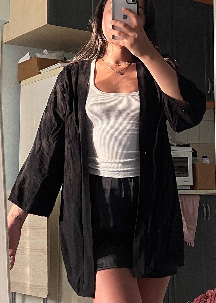 Siyah Kimono - Görsel 3