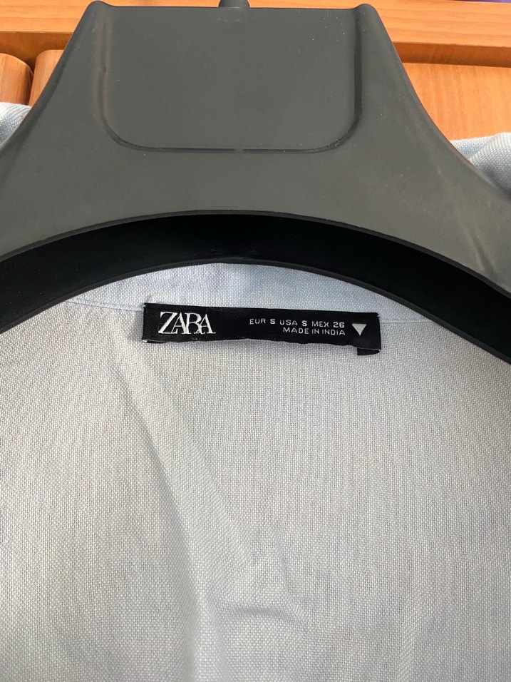 Mavi Kısa Kollu  Gömlek - Görsel 3