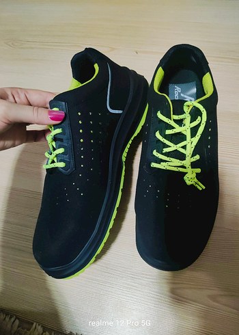 Siyah Erkek Spor Ayakkabı Velcro Bağcıklı - Görsel 10