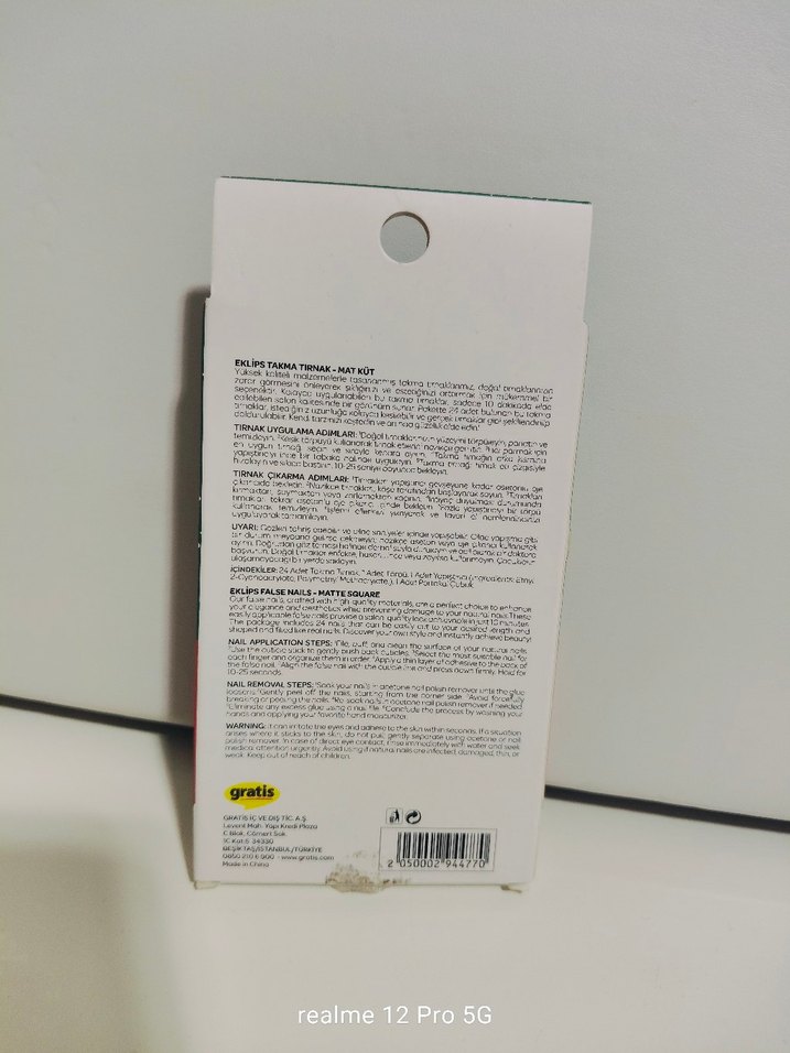 Renkli Mat Kare Takma Tırnak 24'lü - Görsel 3