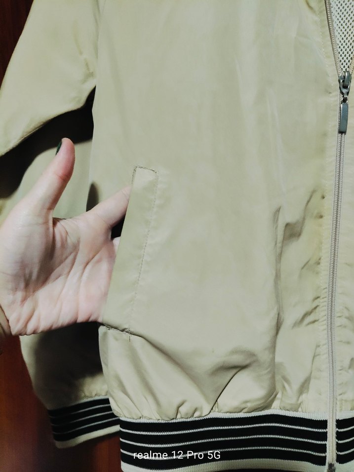 Bej Erkek Çocuk Regular Fit Fermuarlı Ceket - Görsel 4