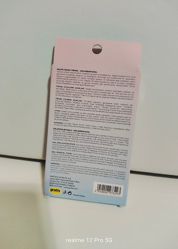 Mor Hologram Oval Takma Tırnak 24'lü - Görsel 3