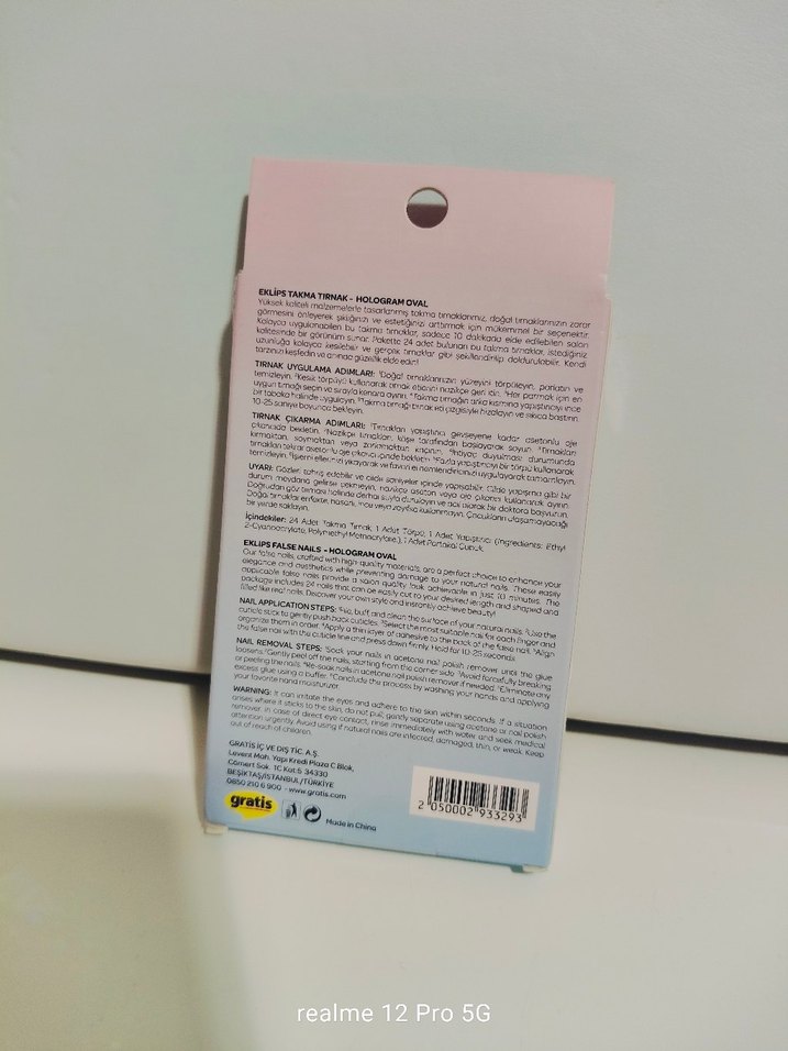 Mor Hologram Oval Takma Tırnak 24'lü - Görsel 3